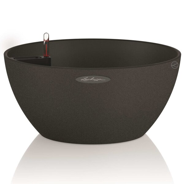 LECHUZA Jardinière CUBETO Stone 40 ALL-IN-ONE noir graphite 13842