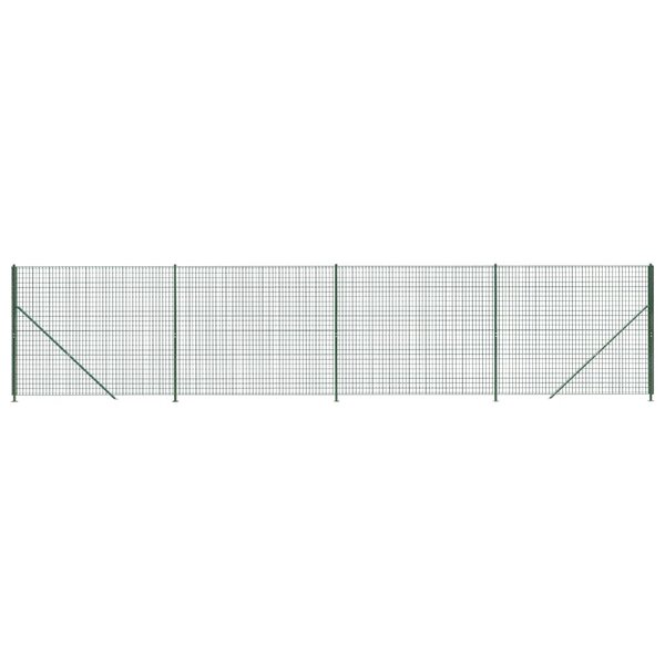 vidaXL Clôture en treillis métallique avec bride vert 1 6x10 m