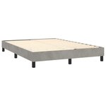 vidaXL Sommier à lattes de lit et matelas Gris clair 140x200cm Velours