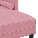 Canapé de jardin vidaXL avec banc et coussins en velours rose