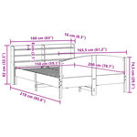 vidaXL Cadre de lit sans matelas 150x200 cm bois de pin massif