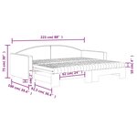 vidaXL Lit de jour avec gigogne et matelas taupe 90x200 cm tissu
