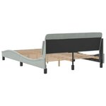 vidaXL Cadre de lit sans matelas gris clair 140x200 cm velours