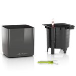 Lechuza jardinière de table cube glossy 14 all-in-one blanc brillant