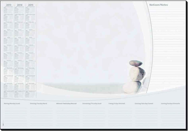 Sous-main papier 'Harmony', 590 x 410 mm 30F Calendrier SIGEL