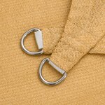 vidaXL Voile d'ombrage 160 g/m² rectangulaire sable 2x2 5 m PEHD