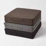 Coussin d'assise déhoussable en suédine  Gris - HOMESCAPES