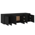 vidaXL Meuble TV Noir 120x30x40 5 cm Bois d'ingénierie