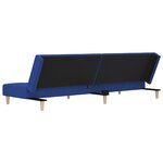 vidaXL Canapé-lit à 2 places avec deux oreillers bleu tissu