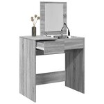 vidaXL Coiffeuse avec miroir sonoma gris 73x46 5x120 cm