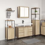 vidaXL Ensemble de meubles de salle de bain 3 pièces en chêne Sonoma
