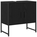 vidaXL Ensemble de meubles de salle de bain 2 pièces en bois d'ingénierie chêne noir