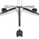 vidaXL Chaise pivotante de bureau Crème Bois courbé et similicuir