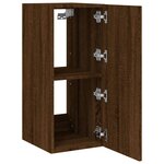 vidaXL Meubles TV muraux lumières LED 2 Pièces chêne marron 30 5x35x70 cm