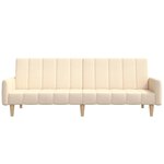 vidaXL Canapé-lit à 2 places crème tissu