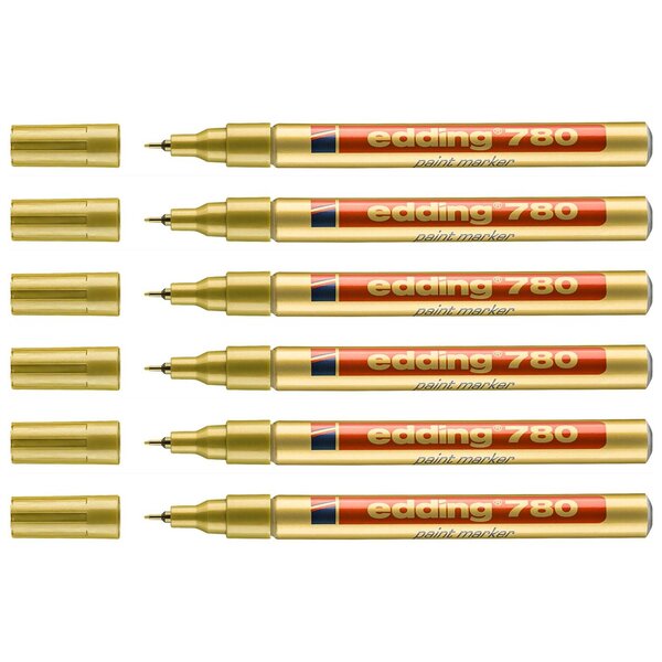 Marqueur Peinture 780 Or Pointe Fine 0 8 mm x 6 EDDING
