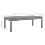Salon de jardin meuble d'extérieur ensemble de mobilier 5 pièces avec coussin bois d'acacia solide gris 02_0016292