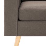 vidaXL Fauteuil Taupe Tissu