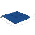 vidaXL Chaises de jardin lot de 8 avec coussins Bois de teck massif