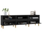 vidaXL Meuble TV noir 150x30x44 5 cm bois d'ingénierie
