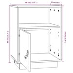 vidaXL Table de chevet Noir 40x34x55 cm Bois de pin massif