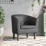 vidaXL Fauteuil cabriolet gris similicuir