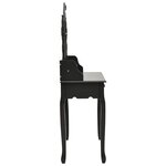 vidaXL Ensemble de coiffeuse avec tabouret Noir 75x69x140 cm Paulownia