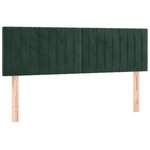 vidaXL Tête de lit à LED Vert foncé 144x5x78/88 cm Velours