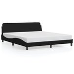 vidaXL Cadre de lit sans matelas noir 180x200 cm tissu