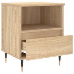 vidaXL Tables de chevet 2 Pièces chêne sonoma 40x35x50 cm bois ingénierie