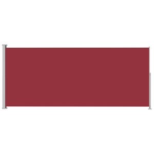 Vidaxl auvent latéral rétractable de patio 200x500 cm rouge