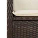 vidaXL Ensemble à manger de jardin 5 Pièces et coussins marron poly rotin