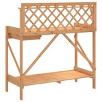 vidaXL Banc de rempotage avec treillis marron bois massif de sapin