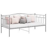 vidaXL Cadre de canapé-lit sans matelas gris métal 90x200 cm