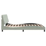 vidaXL Cadre de lit avec LED sans matelas gris clair 160x200cm velours