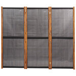 vidaXL Cloison de séparation 3 panneaux Noir 210x180 cm