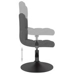 vidaXL Chaise pivotante de salle à manger Gris foncé Velours