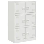 vidaXL Buffet blanc 67x39x107 cm acier