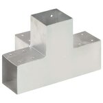 vidaXL Connecteurs de poteau 4 Pièces Forme en X Métal galvanisé 91x91 mm
