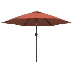 vidaXL Parasol d'extérieur avec mât métallique Terre cuite 300 cm