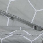 vidaXL Ensemble de housse de couette Gris 260x240 cm Coton