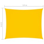 Vidaxl voile de parasol tissu oxford rectangulaire 2 5x3 5 m jaune