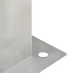 vidaXL Ancres de poteau 4 Pièces Métal galvanisé 71 mm