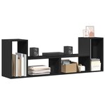 vidaXL Meubles TV 2 Pièces noir 75x30x50 cm bois d'ingénierie