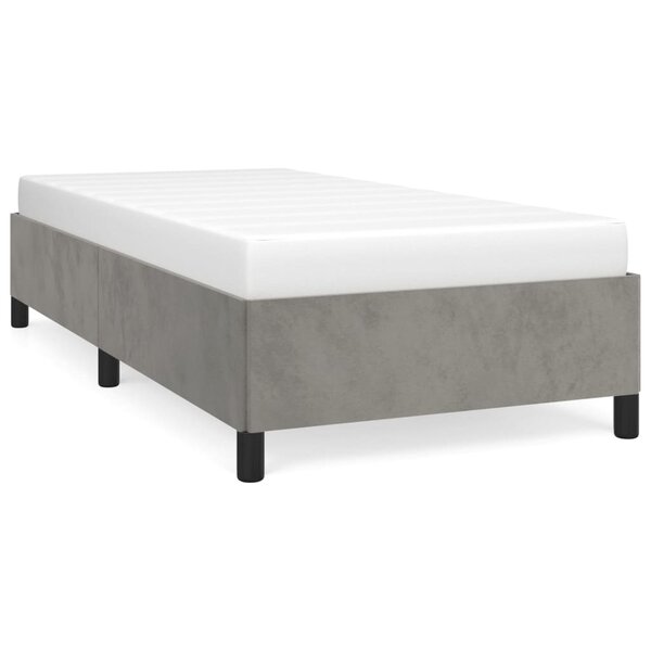 vidaXL Cadre de lit Gris clair 80x200 cm Velours