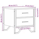 vidaXL Table de chevet sonoma gris 40x41x40 cm bois d'ingénierie