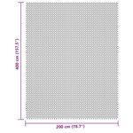 vidaXL Tapis de sol de camping crème 4x2 m