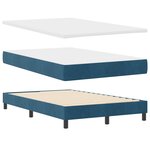 vidaXL Lit à ressorts avec Matelas & LED Bleu Nuit 120x190 cm en Velours