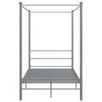 vidaXL Cadre de lit à baldaquin sans matelas gris métal 140x200 cm