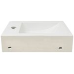 vidaXL Vasque + trou de robinet Céramique Blanc 46 x 25 5 x 12 cm